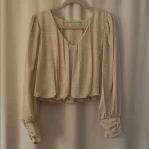 *Never Worn* Cream Satin Cropped Blouse